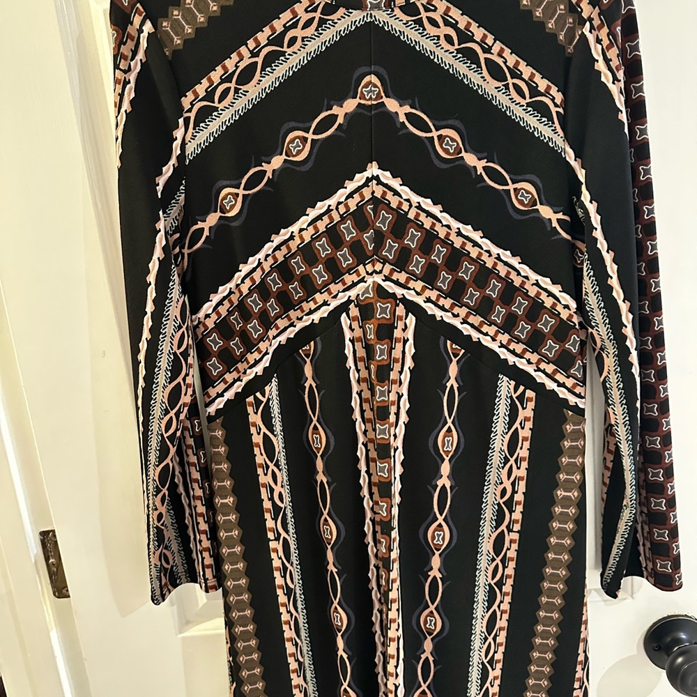 Free People Geometric Patterned Black Dress